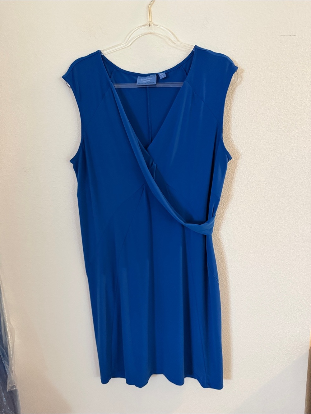 Simply Vera Vera Wang Royal Blue Faux-Wrap Midi Dress